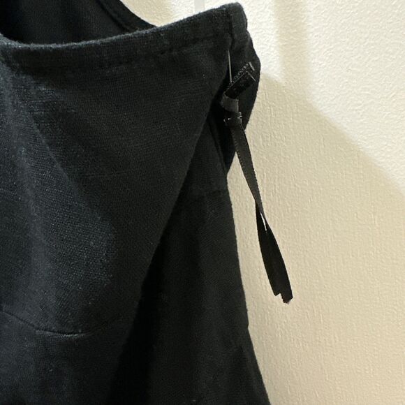 Ava & Viv Womens Midi Sheath Dress Size 2X Black Linen Sleeveless Classic LBD - Picture 9 of 14